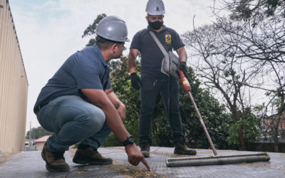 Teste arco voltaico de impermeabilização – construção